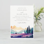 Bergland - Lila velden - Landschap Weduwschap Kaart (Staand voorkant)