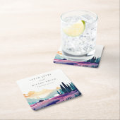 Bergland - Lila velden - Landschap Weduwschap Kartonnen Onderzetters (Insitu)