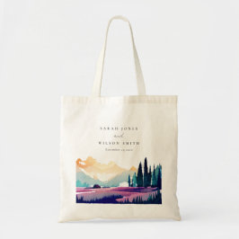 Bergland - Lila velden - Landschap Weduwschap Tote Bag