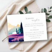 Bergland — Veldlandschap — Ontvangst van bruiloft Informatiekaartje