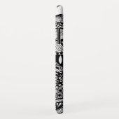 Berglandschap abstracte zwarte witte doedelkunst Case-Mate iPhone case (Achterkant/rechts)