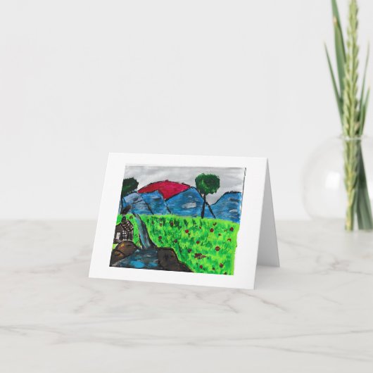 Berglandschap Bedankkaart (Voorkant)