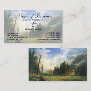 Berglandschap, Bierstadt, Hudson River School Visitekaartje