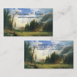 Berglandschap, Bierstadt, Hudson River School Visitekaartje