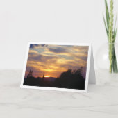 Berglandschap bij zonsondergang kaart (Voorkant)