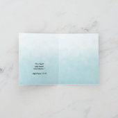 Berglandschap Bijbel vers blauw Notitiekaartje (Binnen)