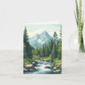 Berglandschap Bijbel Verse Sage Notitiekaartje (Voorkant)