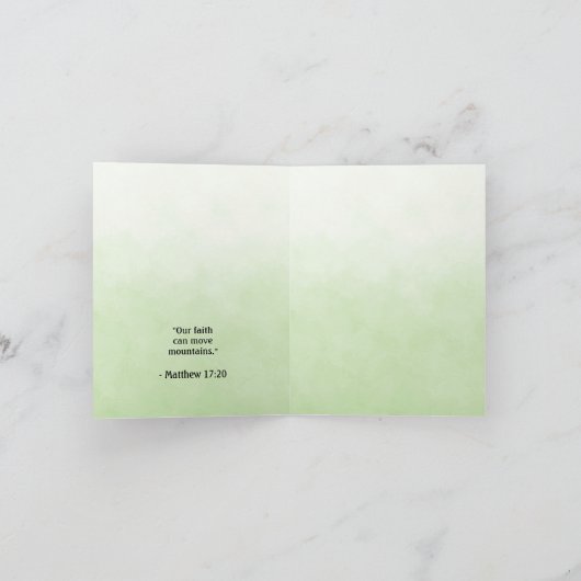 Berglandschap Bijbel Verse Sage Notitiekaartje (Binnen)