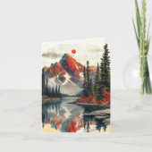 Berglandschap Bijbelvers Herfst Notitiekaartje (Voorkant)