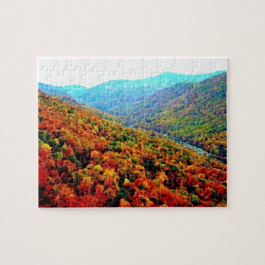 Berglandschap Blue Ridge Mountains Legpuzzel (Horizontaal)