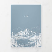 Berglandschap Bruiloft Drieluik Uitnodiging (Cover)