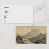 Berglandschap, c.1780 (grijs en bruin wasgoed) visitekaartje (Voorkant / Achterkant)