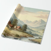 Berglandschap Cadeaupapier (Uitgerold)