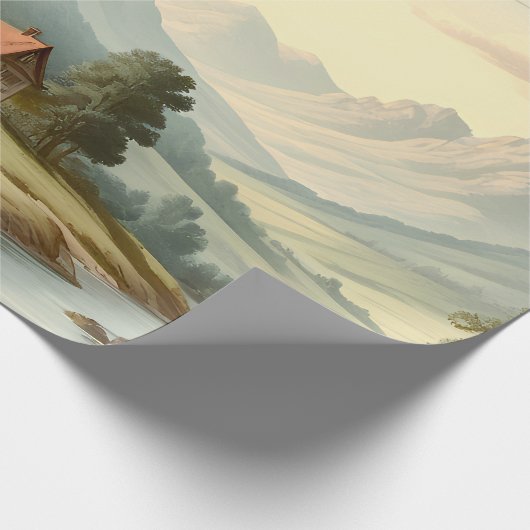 Berglandschap Cadeaupapier (Hoek)