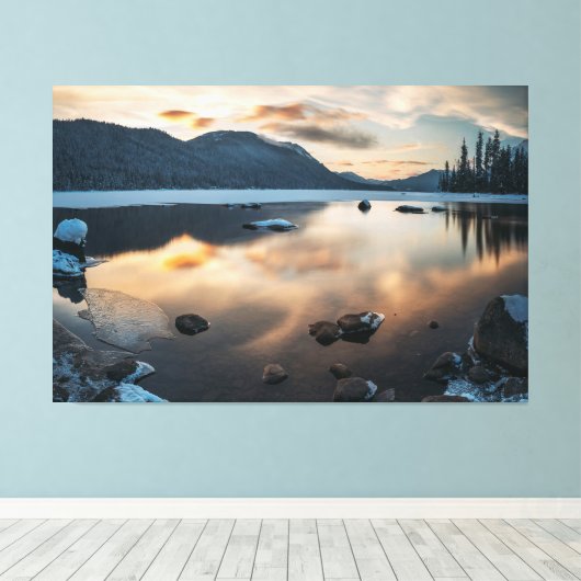 Berglandschap Canvas Afdruk (Insitu (Houten vloer))