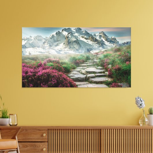 Berglandschap Canvas Afdruk (Insitu (Woonkamer))