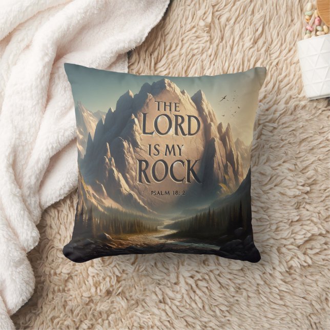 Berglandschap DE HEER IS MIJN ROTSPSALM 18:2 Kussen (Deken)