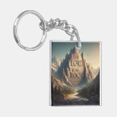 Berglandschap DE HEER IS MIJN ROTSPSALM 18:2 Sleutelhanger (Voorkant Links)