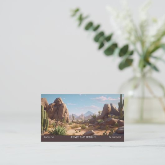 Berglandschap Desert Visitekaartje (Staand voorkant)