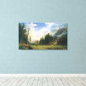 Berglandschap door Albert Bierstadt Canvas Afdruk (Insitu (Houten vloer))