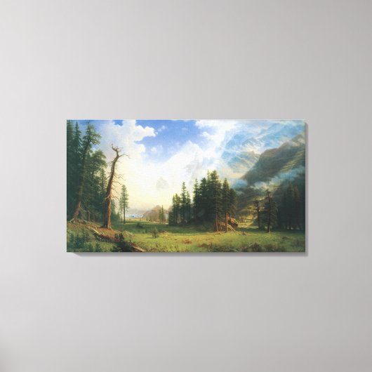 Berglandschap door Albert Bierstadt Canvas Afdruk (Voorkant)
