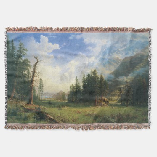Berglandschap door Albert Bierstadt Deken (Voorkant)
