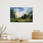 Berglandschap door Albert Bierstadt Poster (Keuken)