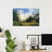 Berglandschap door Albert Bierstadt Poster (Thuiskantoor)