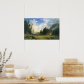 Berglandschap door Albert Bierstadt Poster (Keuken)