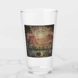 Berglandschap (door Konstantin Bogaevsky) Glas