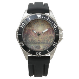 Berglandschap (door Konstantin Bogaevsky) Horloge