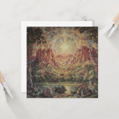 Berglandschap (door Konstantin Bogaevsky) Kaart (Voorkant / Achterkant in situ)