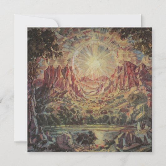 Berglandschap (door Konstantin Bogaevsky) Kaart (Voorkant)