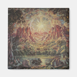 Berglandschap (door Konstantin Bogaevsky) Magneet