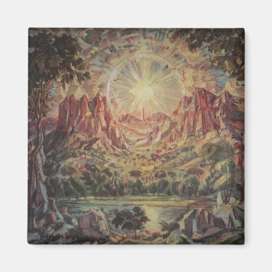 Berglandschap (door Konstantin Bogaevsky) Magneet (Voorkant)