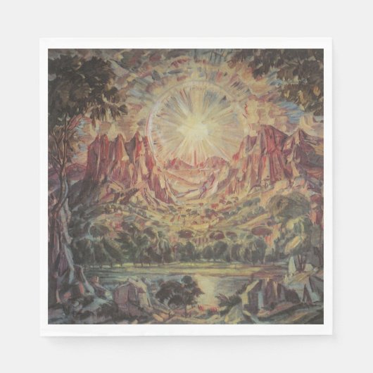 Berglandschap (door Konstantin Bogaevsky) Servet (Voorkant)