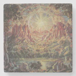 Berglandschap (door Konstantin Bogaevsky) Stenen Onderzetter