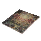 Berglandschap (door Konstantin Bogaevsky) Tegeltje (Zijkant)