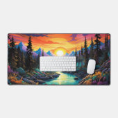 Berglandschap, Dromerig ontwerp nr. 328 Bureaumat (Keyboard & Muis)