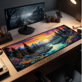 Berglandschap, Dromerig ontwerp nr. 328 Bureaumat