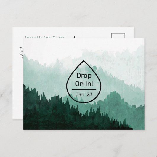 Berglandschap Essential Oil Class Invitation Briefkaart (Voorkant / Achterkant)