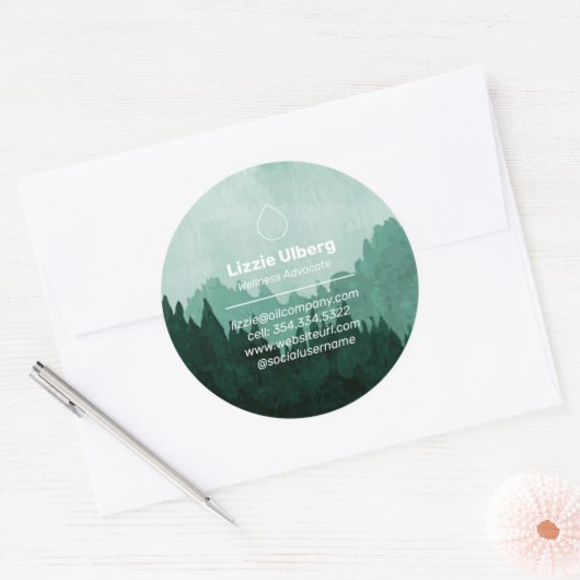 Berglandschap Etherische olie Zakelijke Stickers (Envelop)