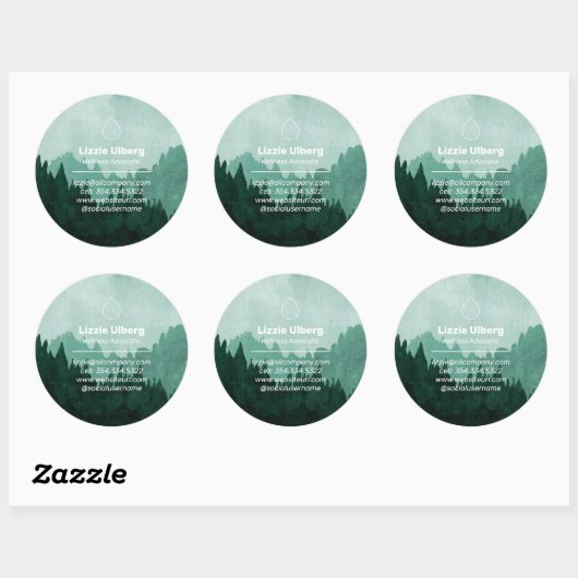 Berglandschap Etherische olie Zakelijke Stickers (Vel)