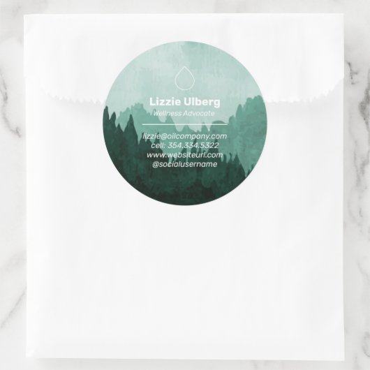 Berglandschap Etherische olie Zakelijke Stickers (Tas)