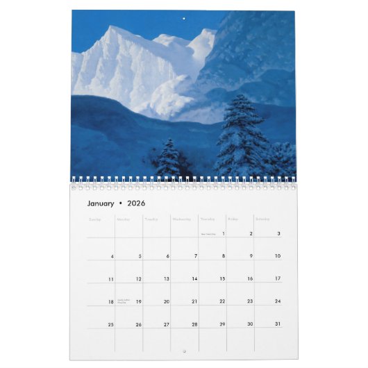 Berglandschap Fine Art 2024  stijl Kalender (Jan 2026)