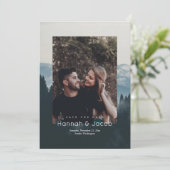 Berglandschap Foto Bruiloft Save the Date (Staand voorkant)