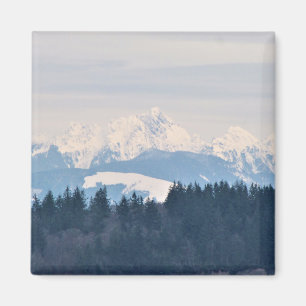 Berglandschap, groot vierkant magneet