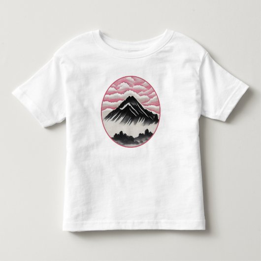  berglandschap in de Japanse kunst Kinder Shirts (Voorkant)