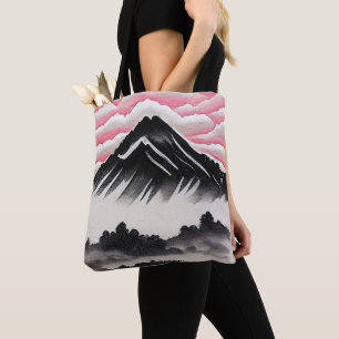 berglandschap in de Japanse kunst Tote Bag