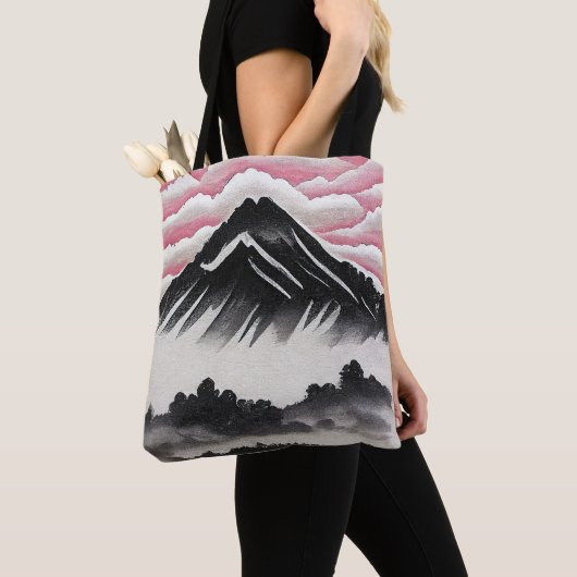  berglandschap in de Japanse kunst Tote Bag (Dichtbij)